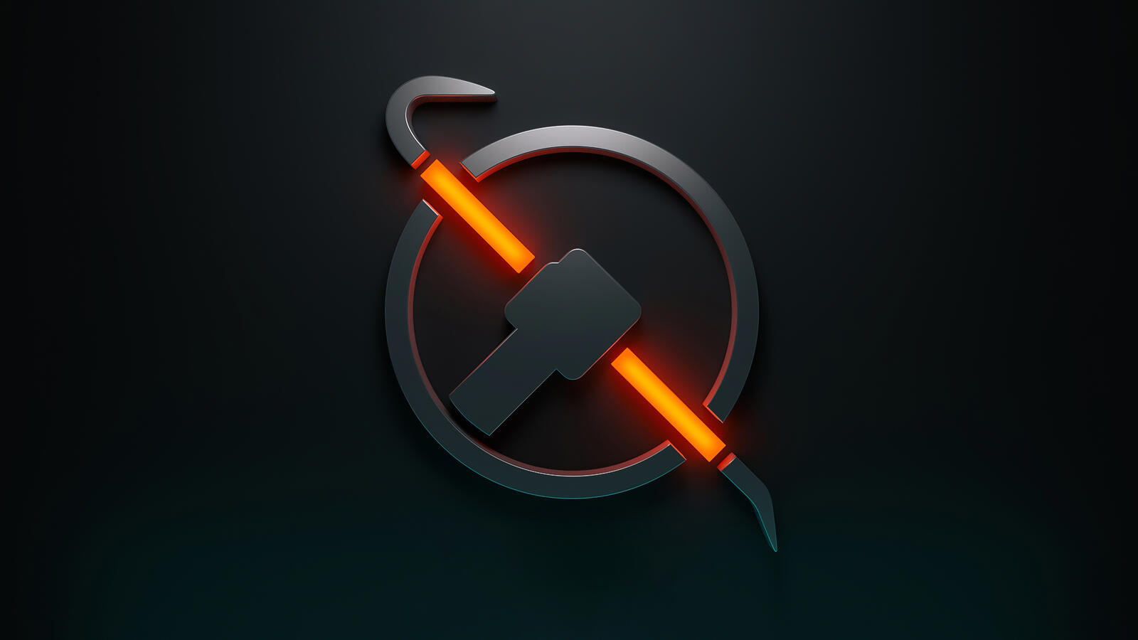 Free photo Half-Life 2 game logo on a dark background