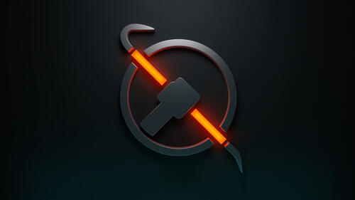 Логотип игры Half-Life 2 на темном фоне
