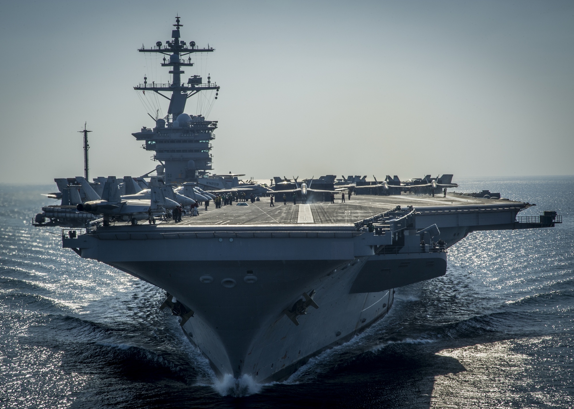Free photo Aircraft carrier naval ship