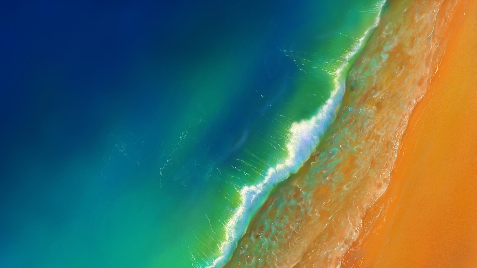 Бесплатное фото Песочный пляж с высоты птичьего полета