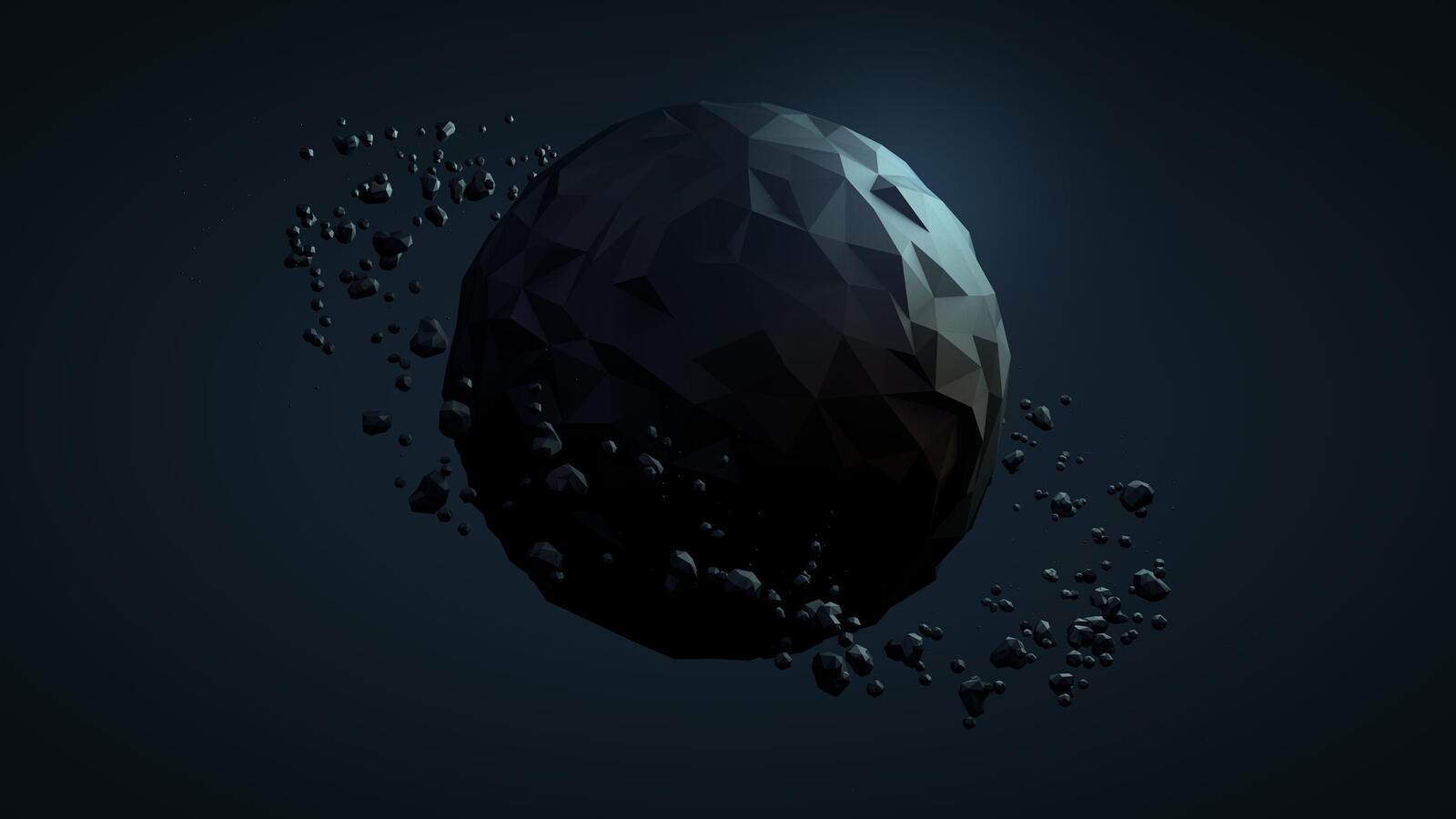 Wallpapers wallpaper low poly planet science on the desktop