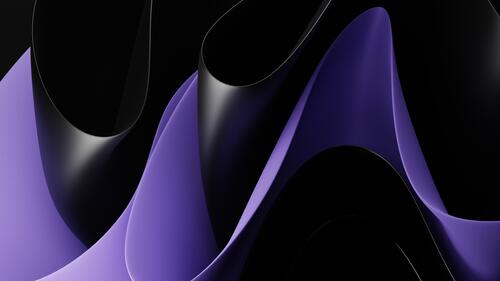 紫色和黑色的波浪线