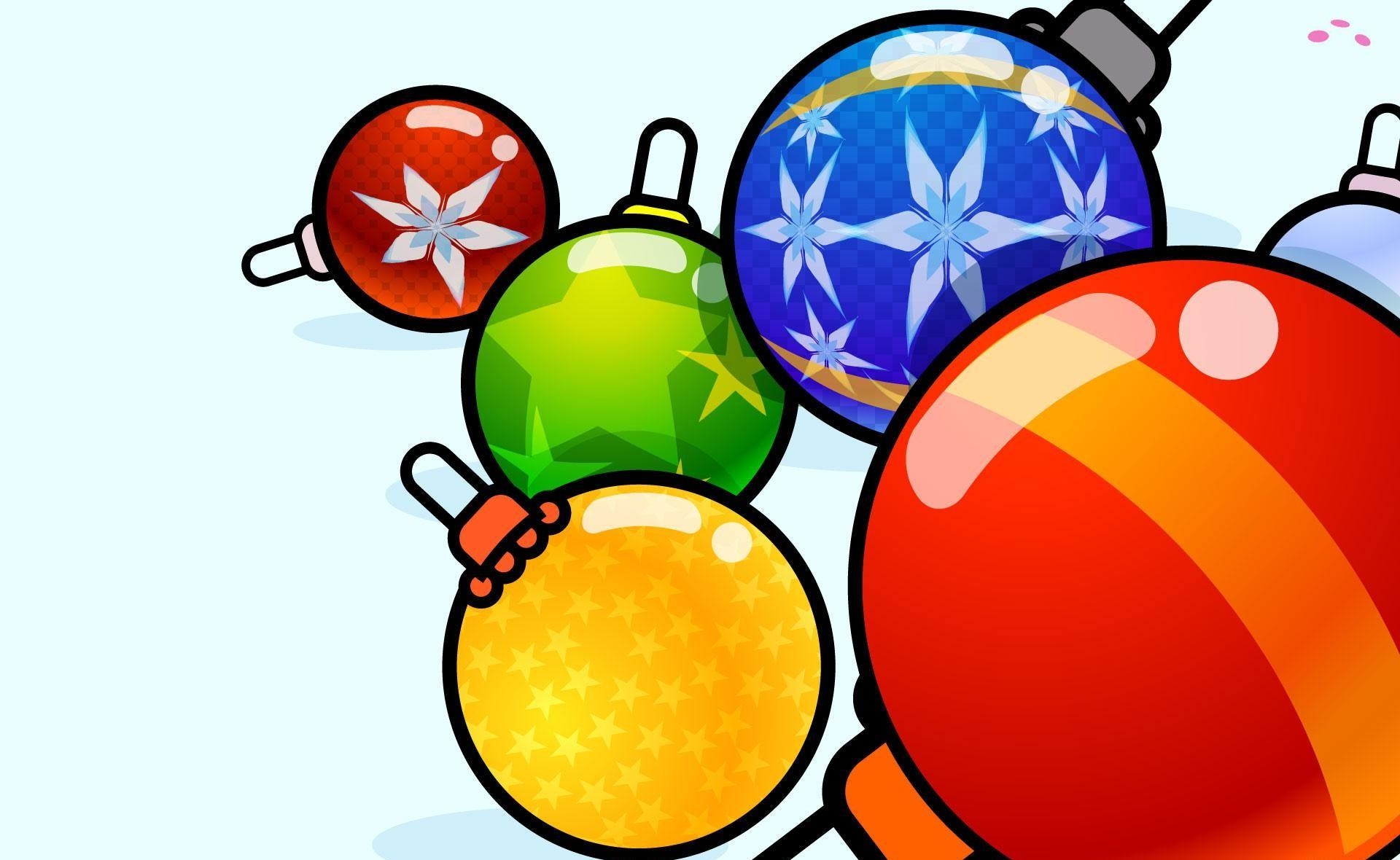 免费照片装饰圣诞树的彩球