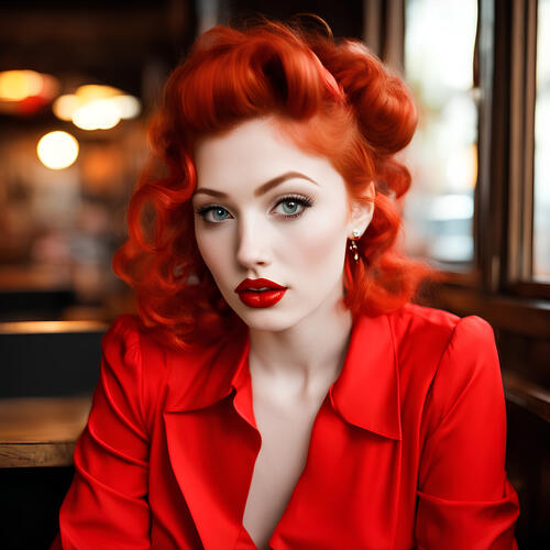 Redheaded lady