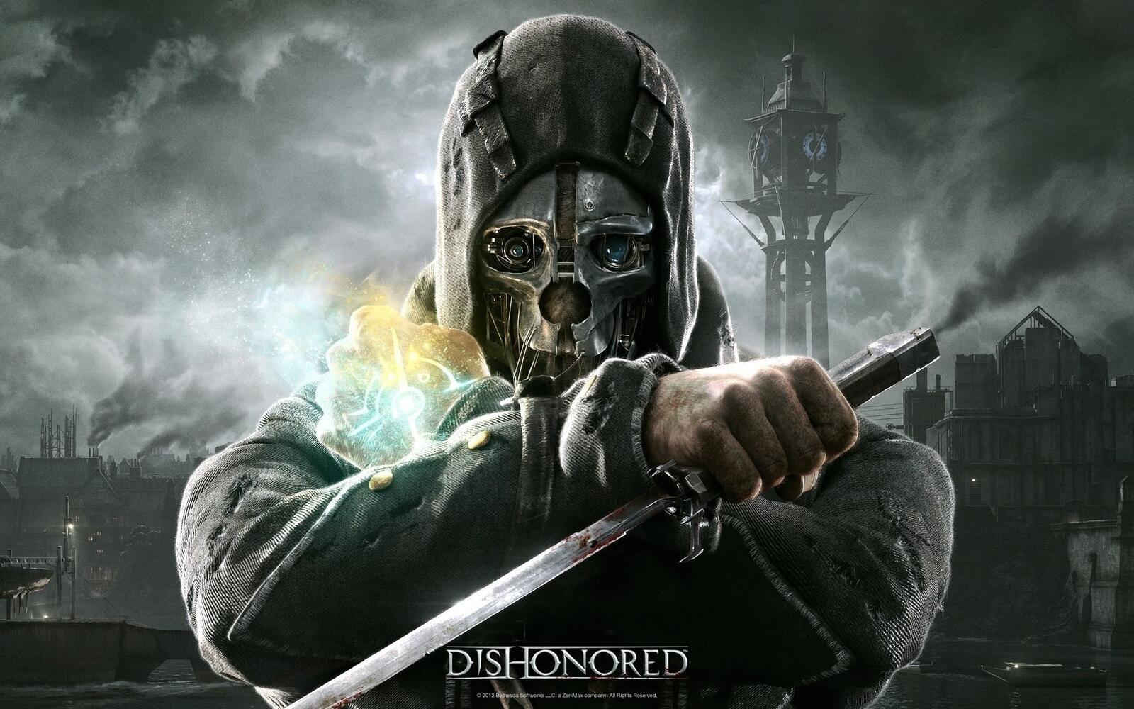 Бесплатное фото Главный герой из игры Dishonored