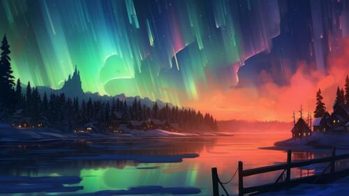 Northern Lights rendering
