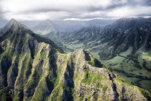 Mountainous terrain in Hawaii