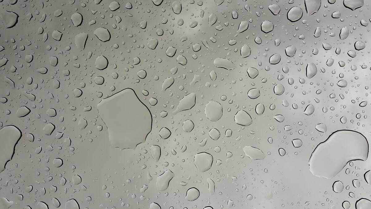 Background of drops on glass