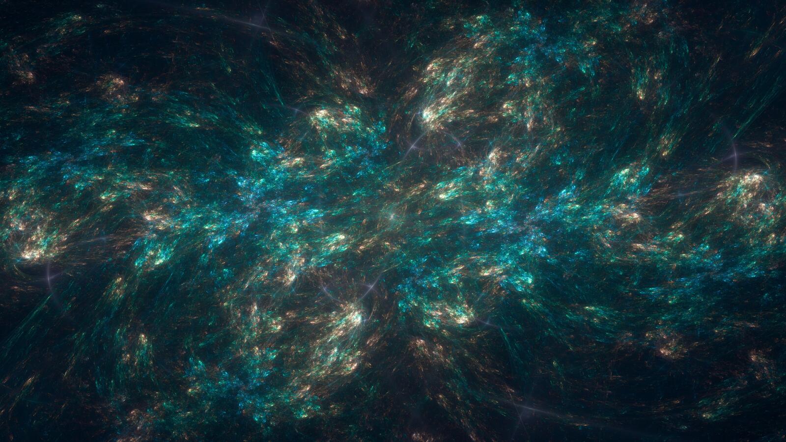 Бесплатное фото Космическая разноцветная туманность
