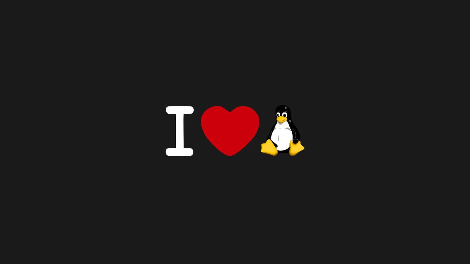 Wallpapers love computer Linux on the desktop