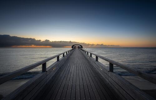 Sea pier at dawn