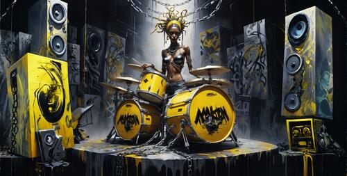 The girl drummer