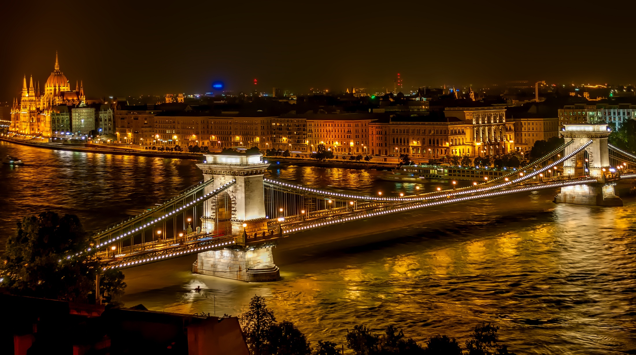 河上的夜桥