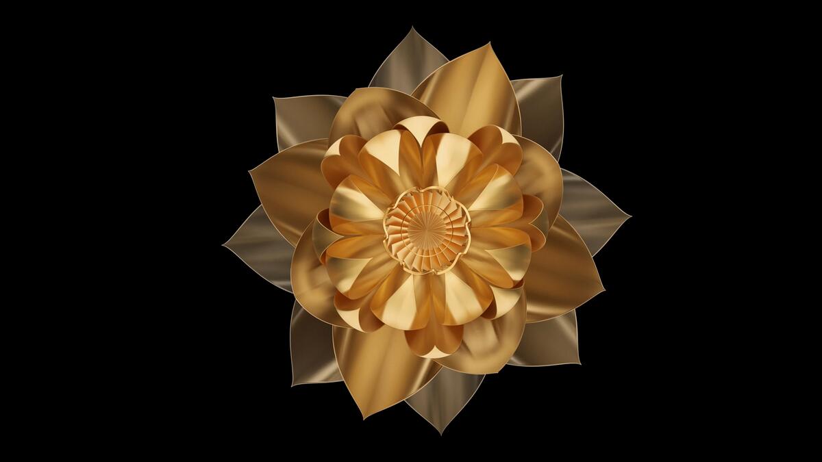 Цифровое изображение золотого цветка