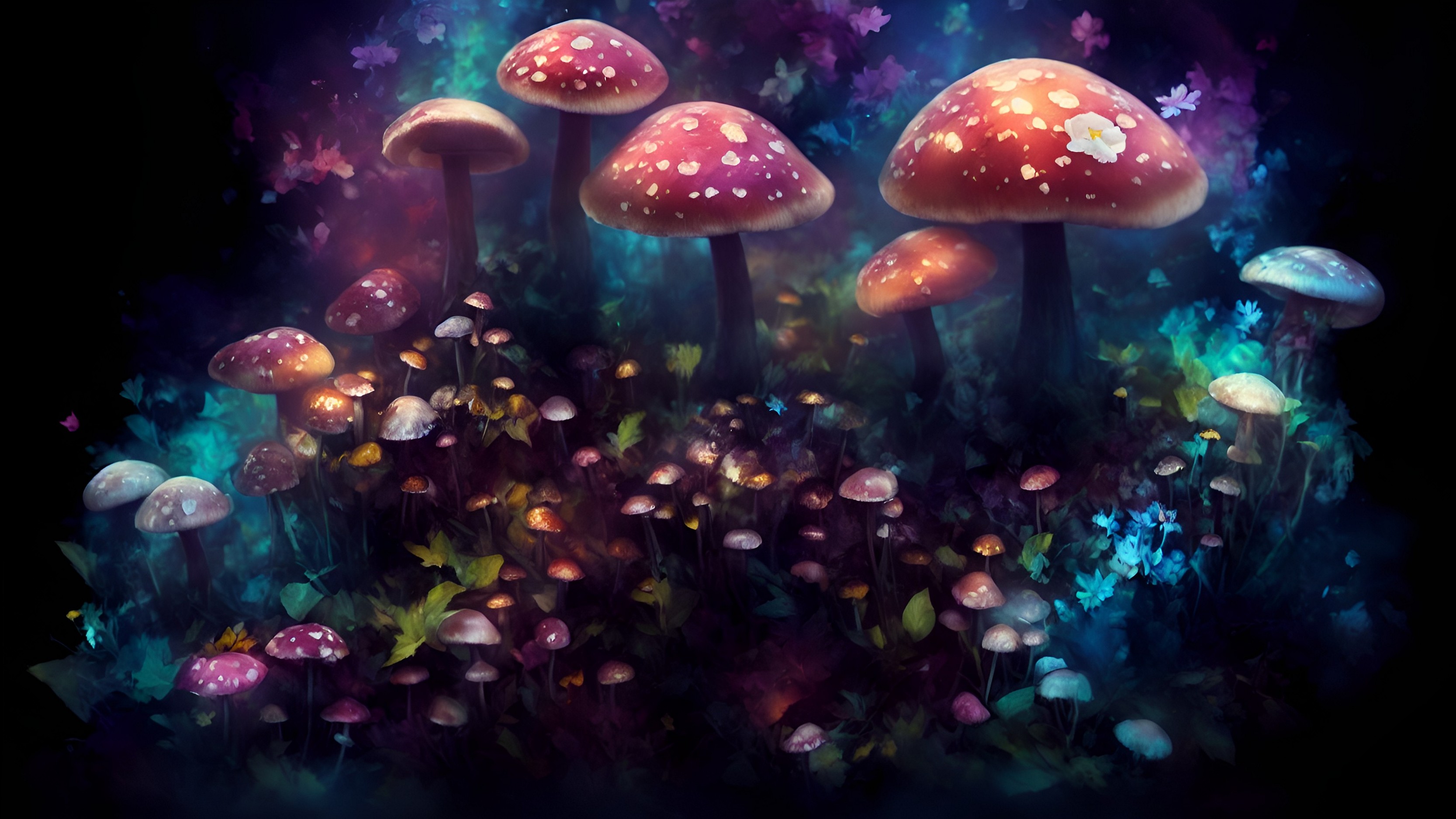 免费照片神奇森林的蘑菇