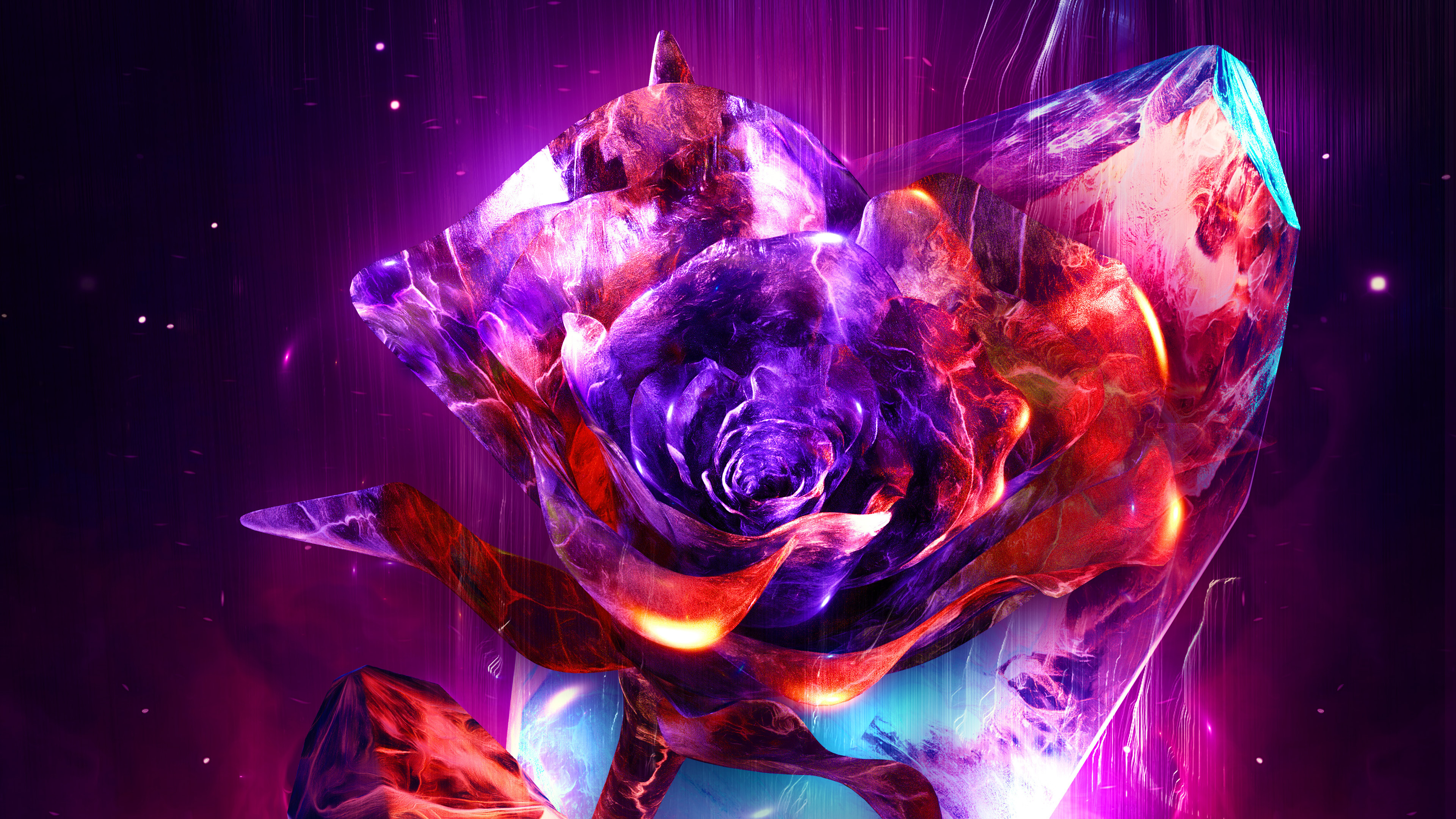 Бесплатное фото Абстракция цветная роза