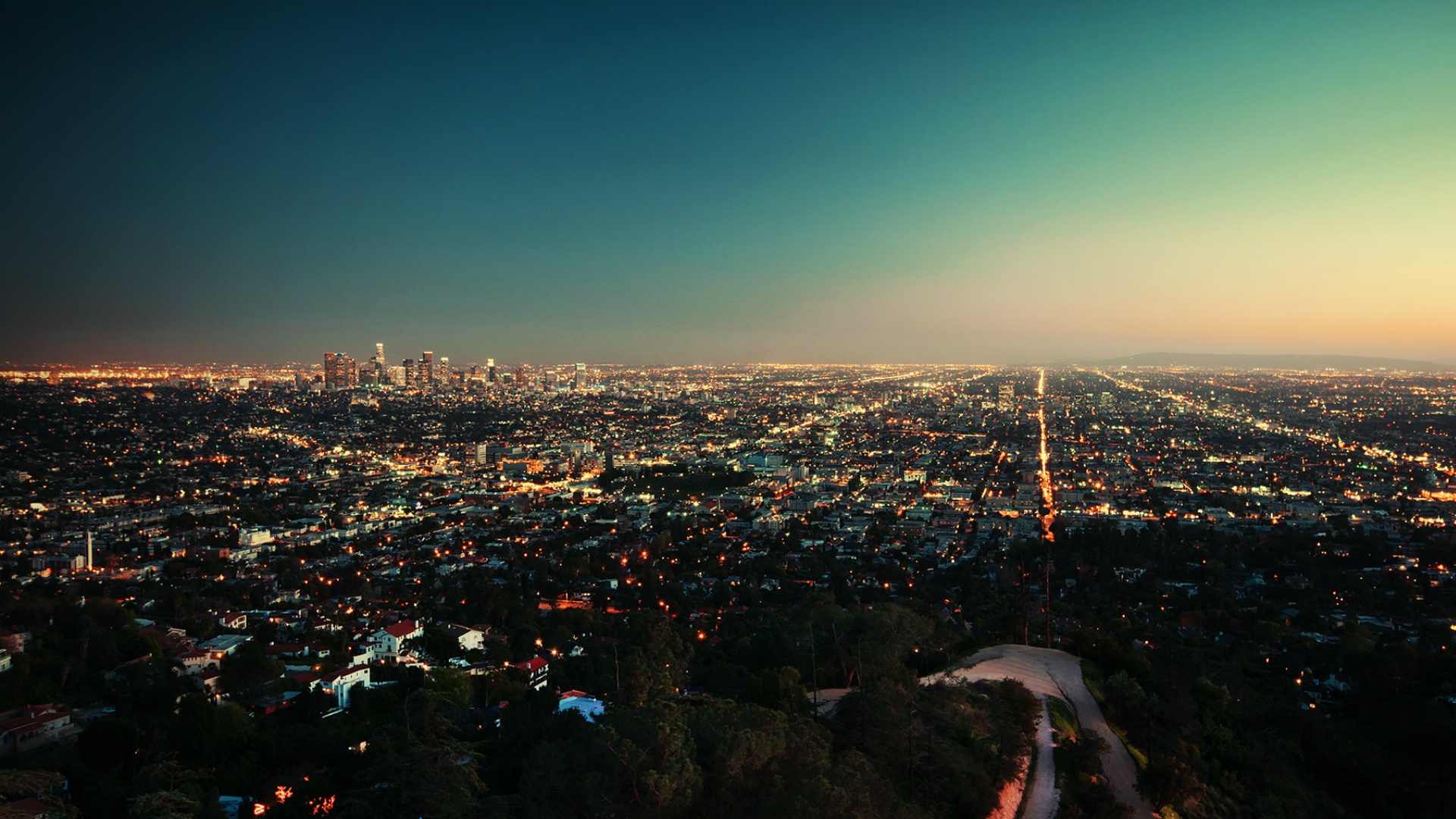 Wallpapers sunset USA Los Angeles on the desktop