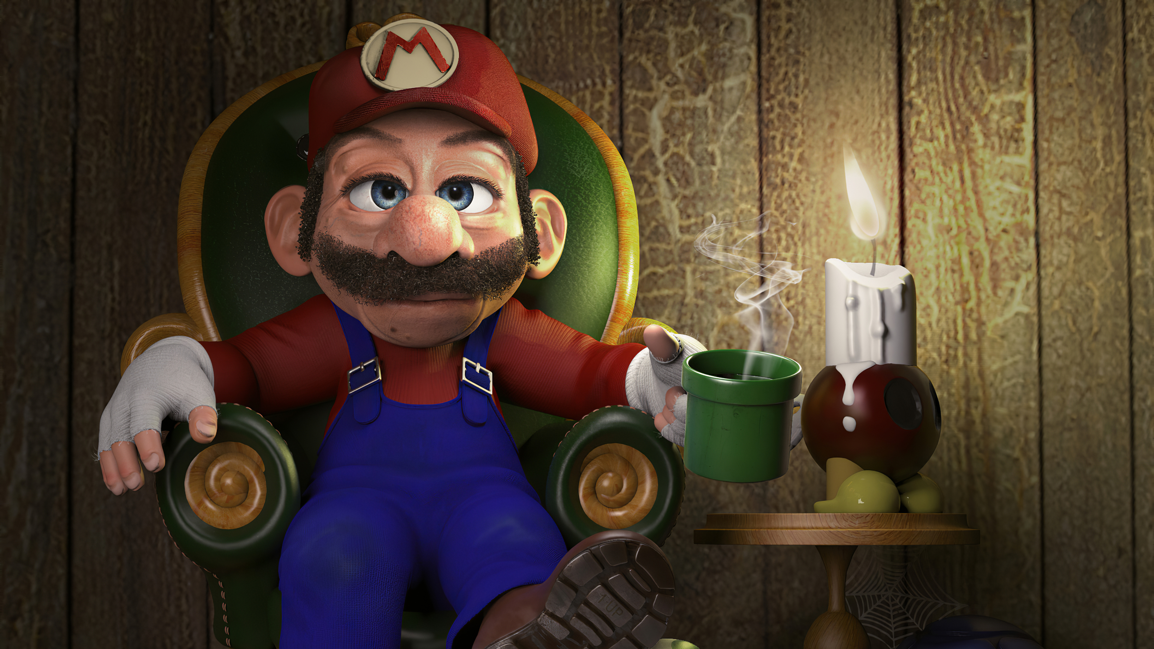Бесплатное фото Рисунок Super Mario