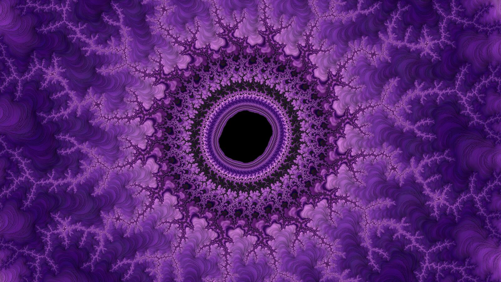 Free photo Fractal in the shape of a black hole