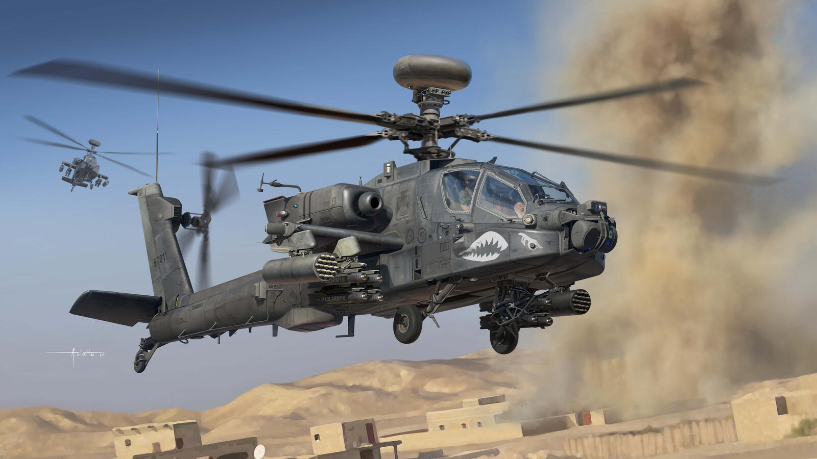 Wallpapers helicopter art aviation on the desktop
