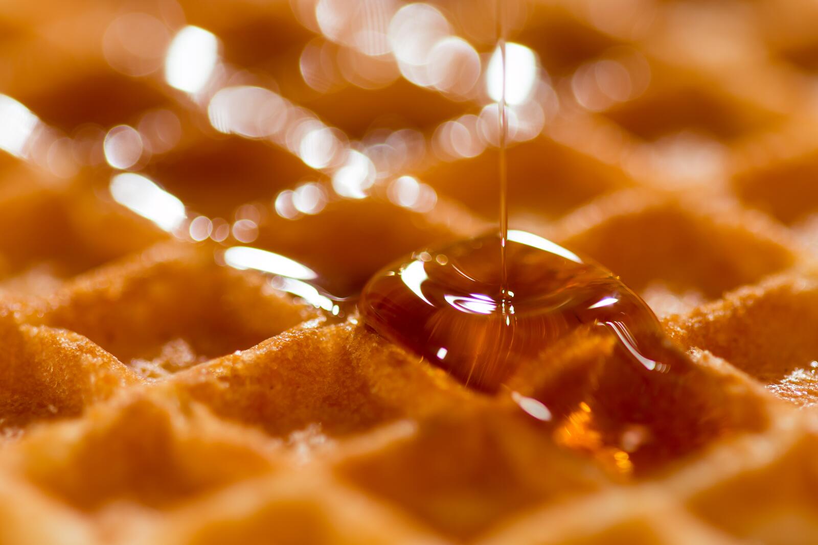Free photo Honey waffles