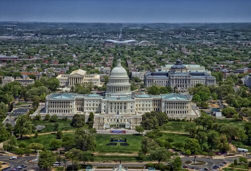 A bird`s-eye view of Washington, D.C.