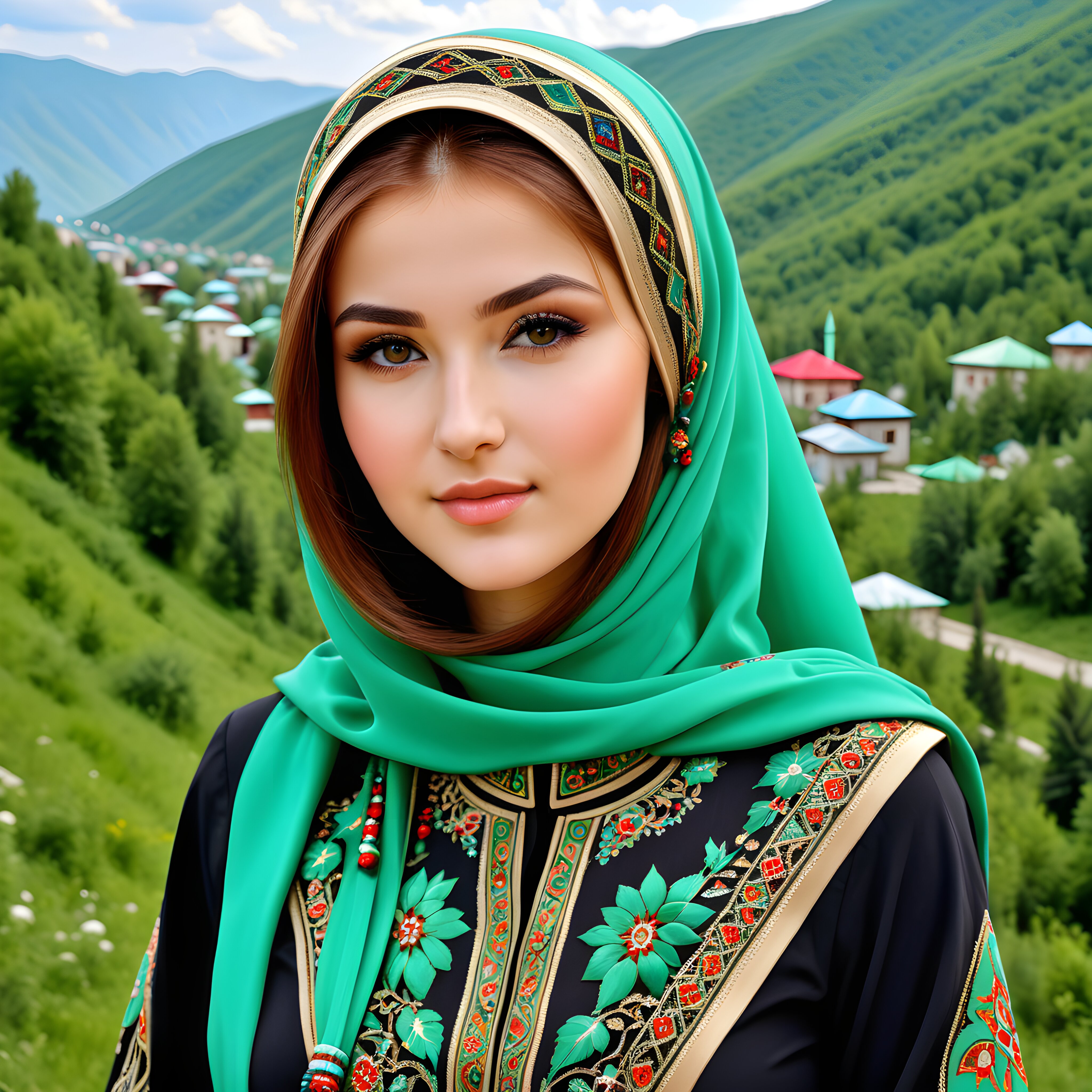 A girl in a traditional dress