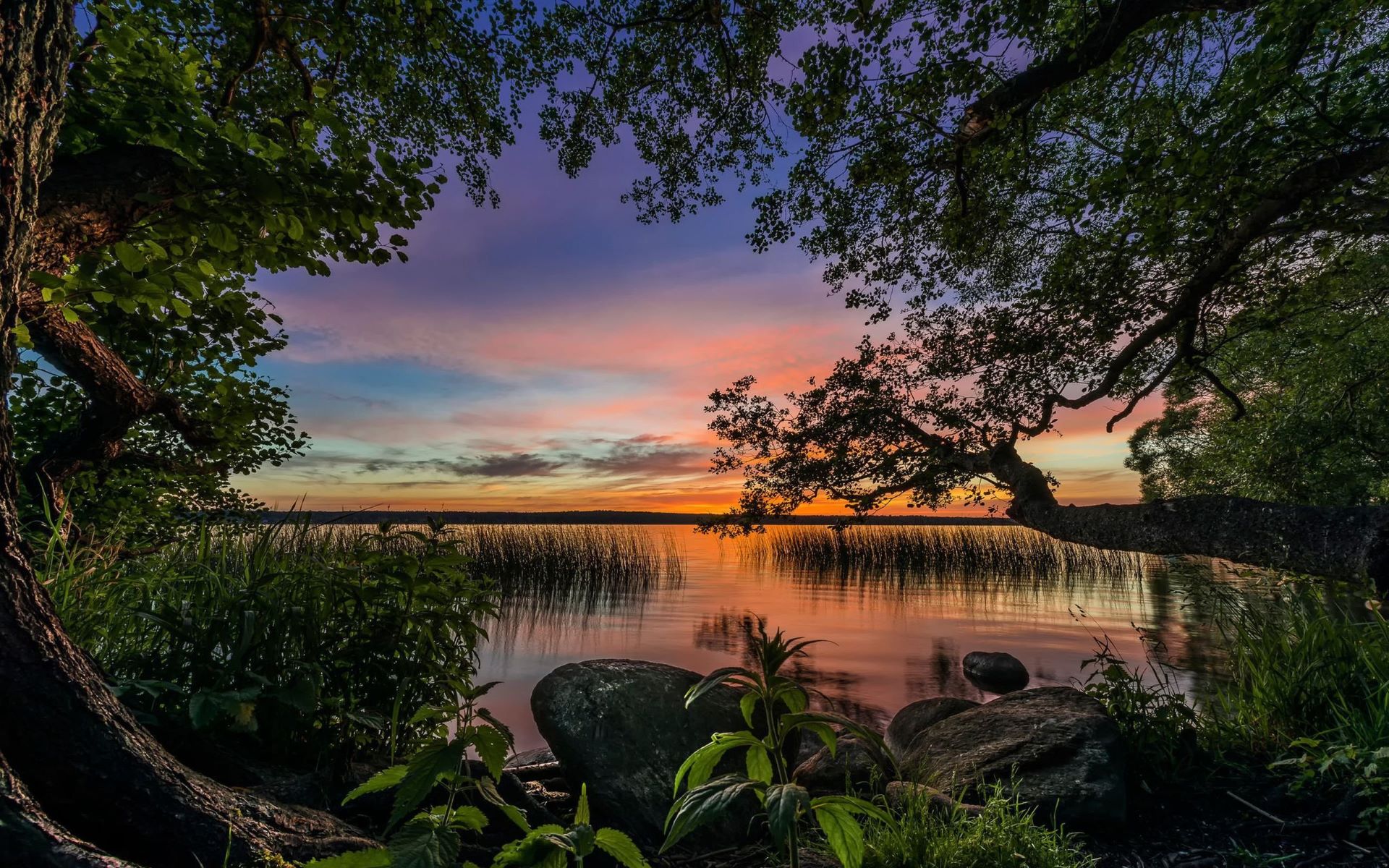 Бесплатное фото Вечер над озером