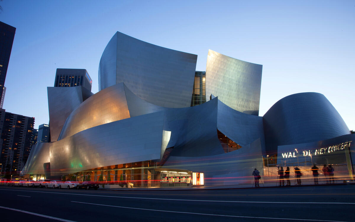 The Walt Disney Concert Hall building in Los Angeles