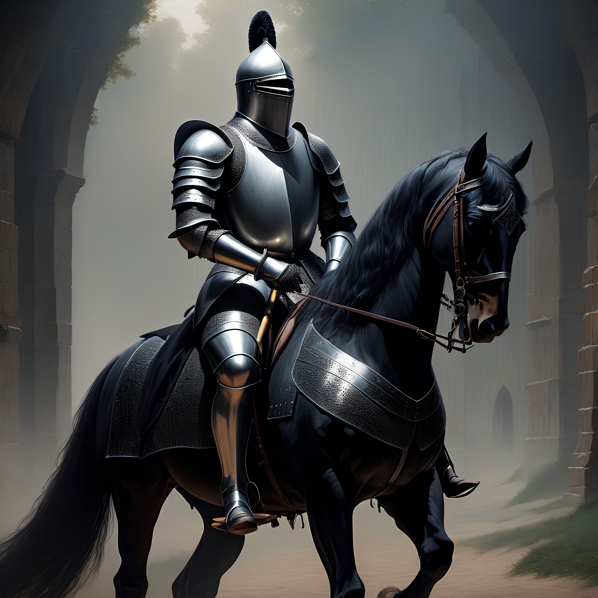 Рыцарь на черном коне