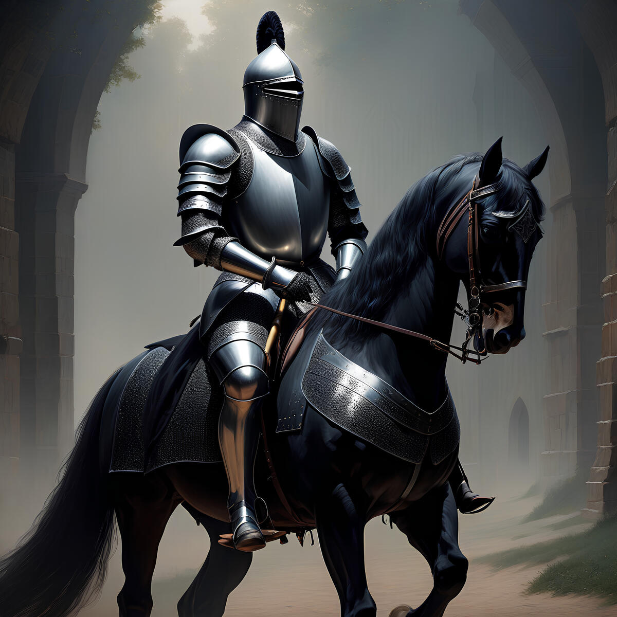Рыцарь на черном коне