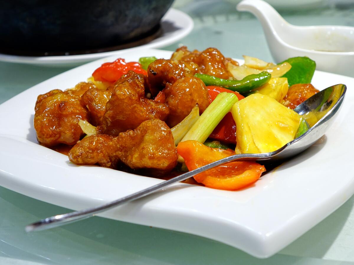 Vegetables with sweet sauce