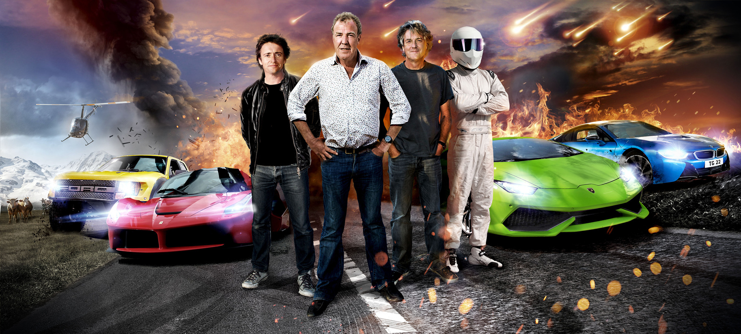 Бесплатное фото Крутая заставка из Top Gear