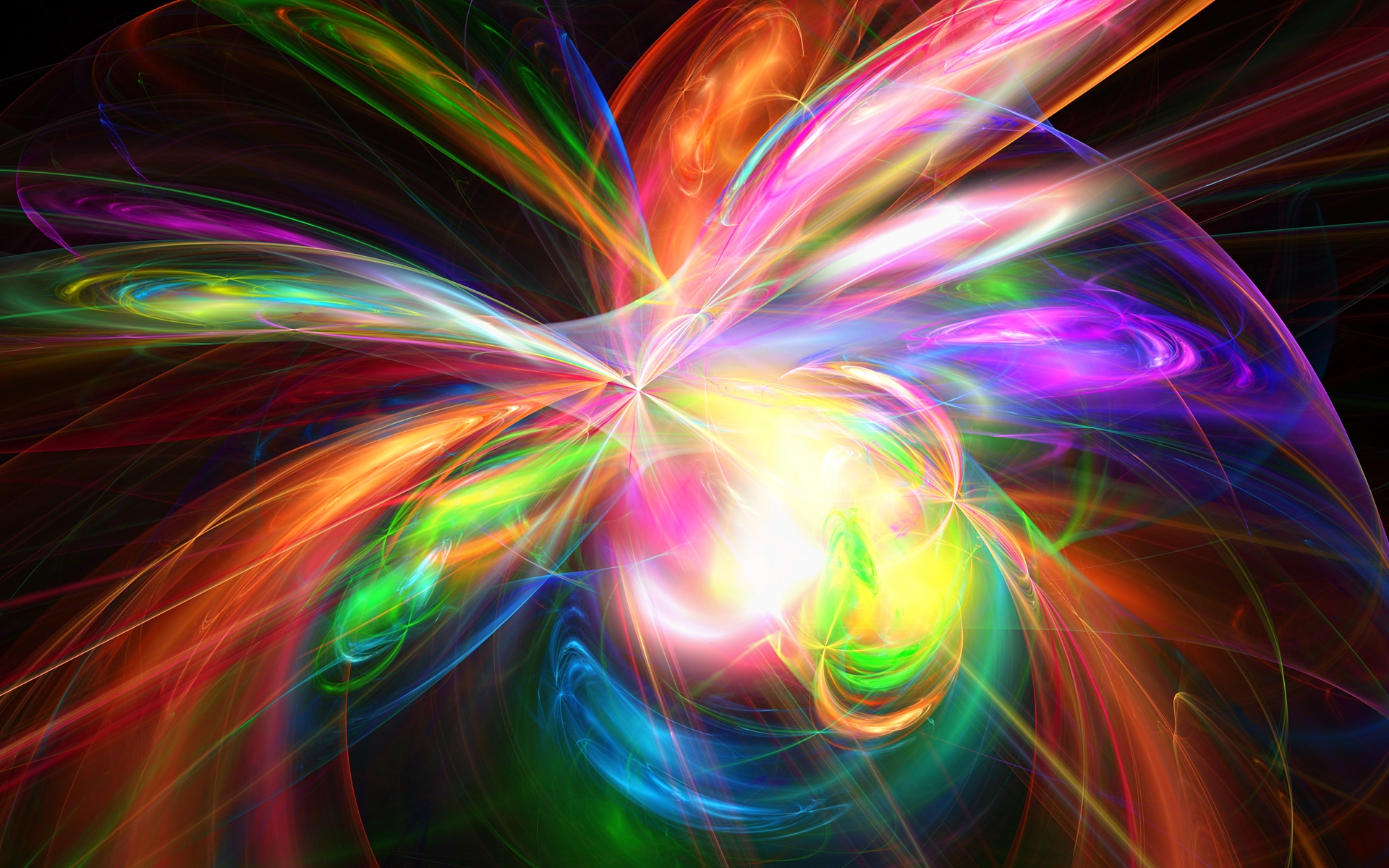 Wallpapers explosion rainbow colorful on the desktop