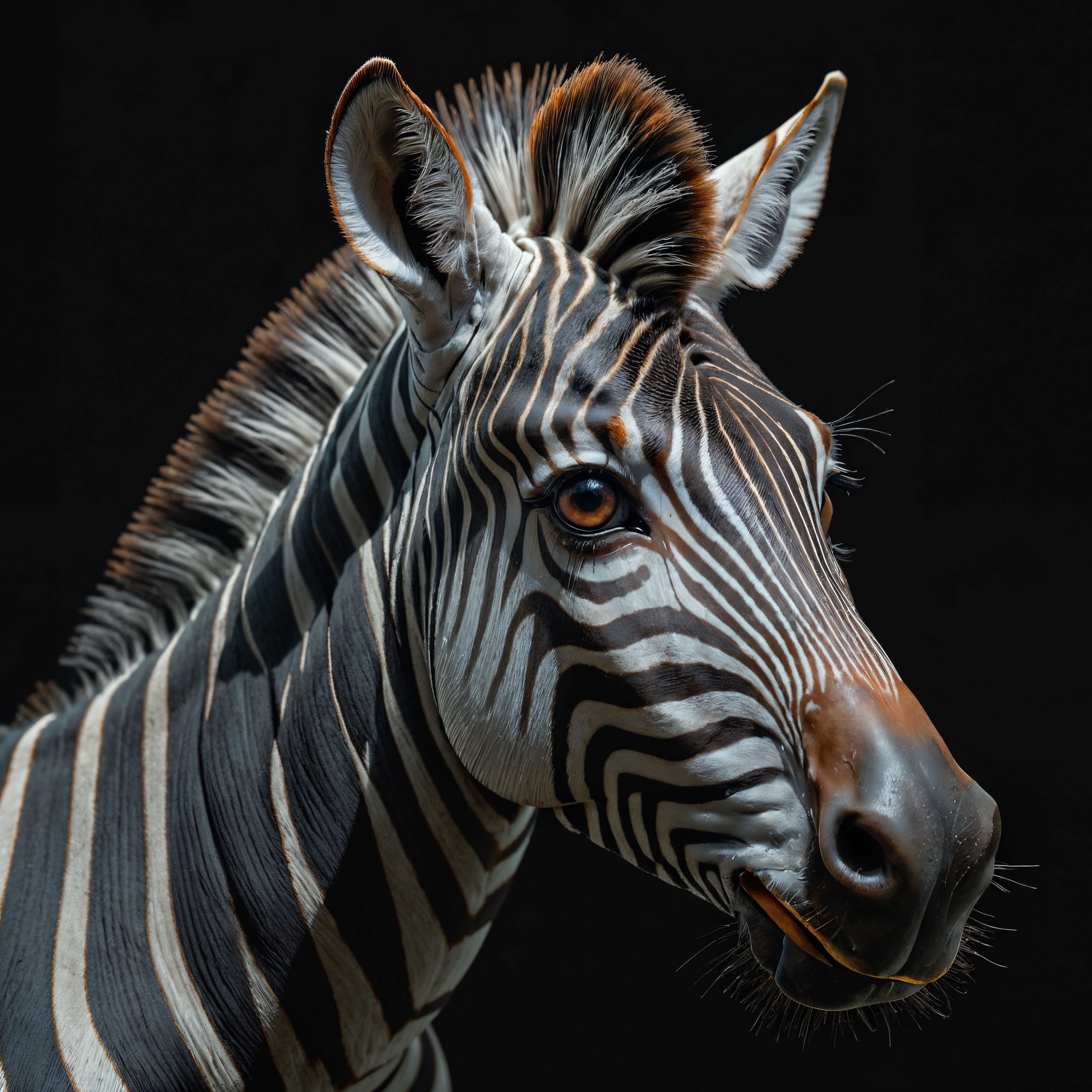 Free photo Portrait from the zebra