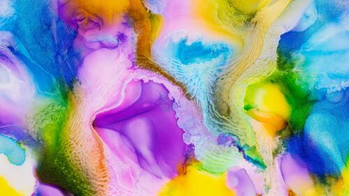 Multicolored mixed liquid