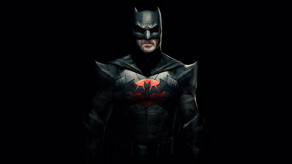 Batman in the black suit