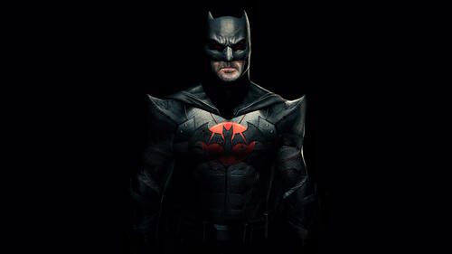 Бэтмен в черном костюме