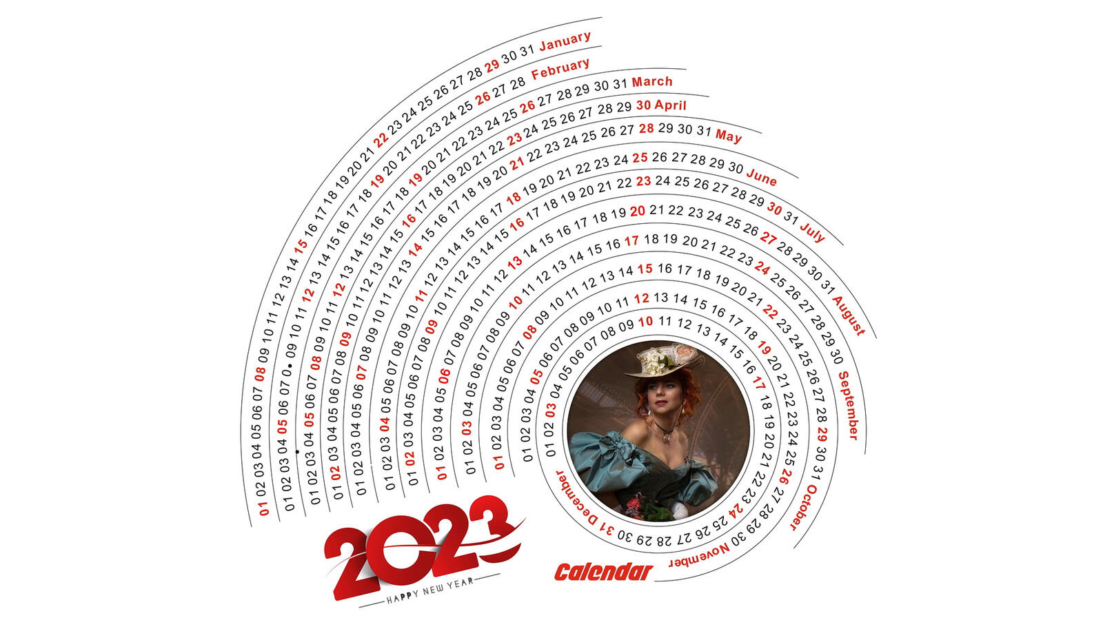 Бесплатное фото Календарь 2023 год
