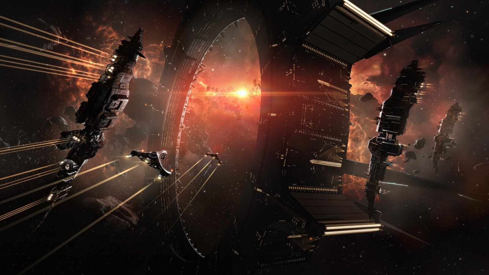 Wallpapers EVE online games galaxy on the desktop