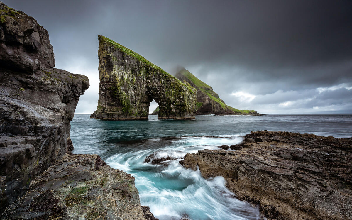 Faroe Islands in bad weather