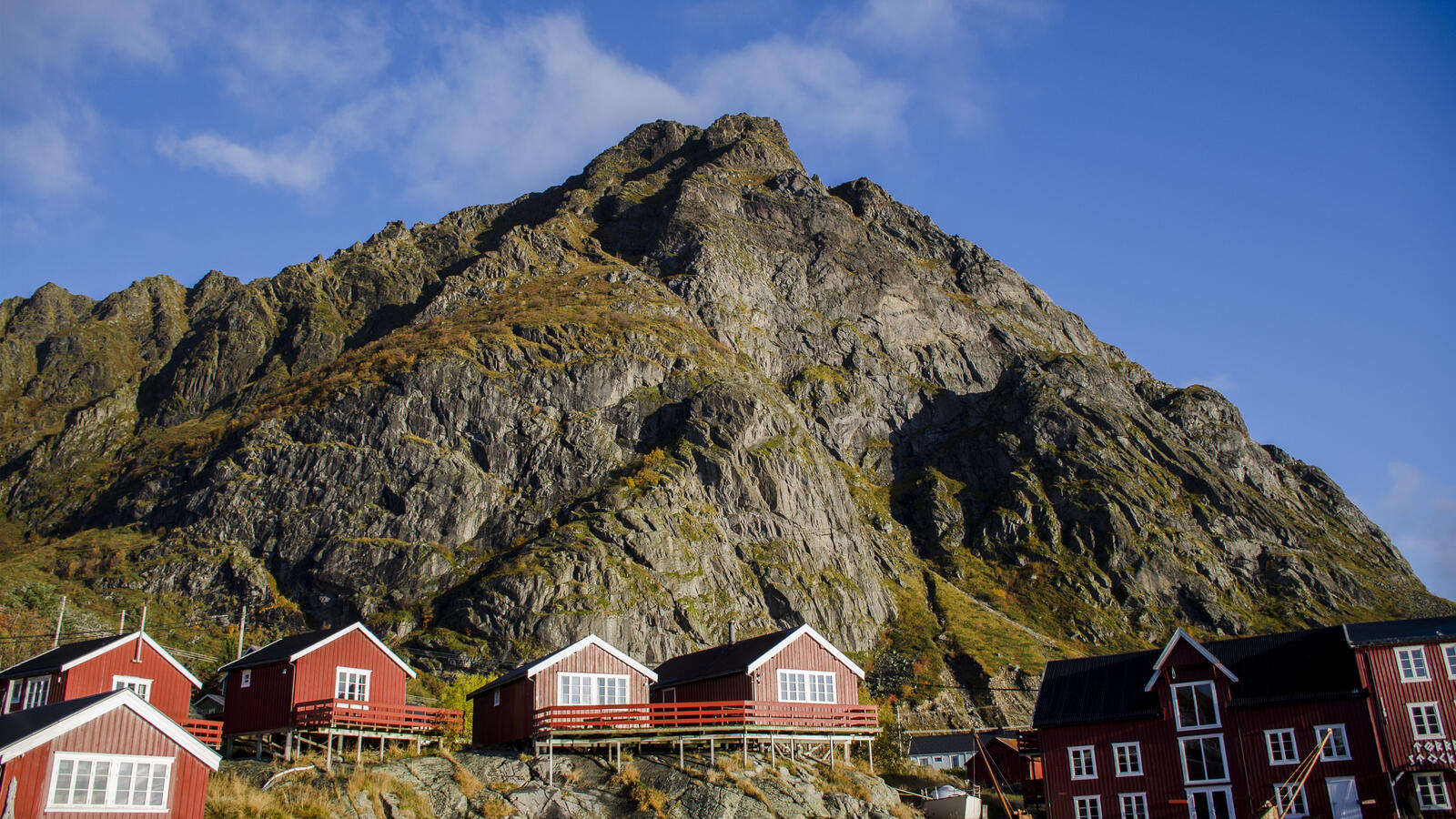 Обои обои норвегия скалы дома на рабочий стол