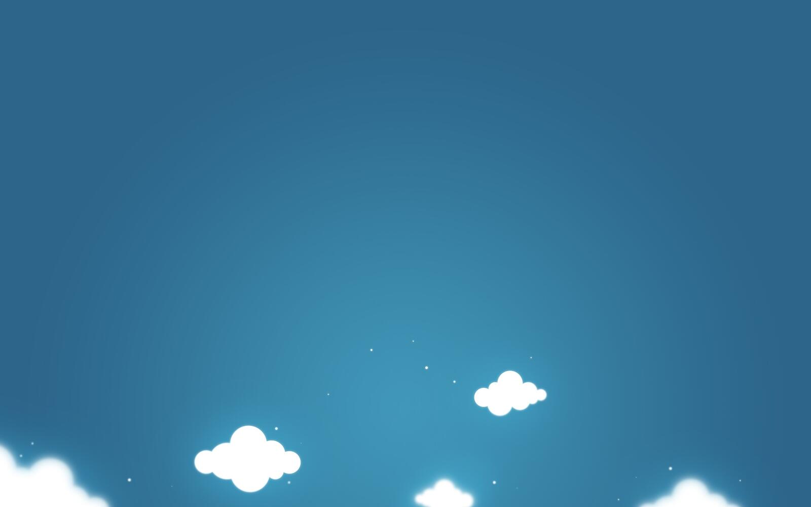 Free photo Drawing of a blue sky with clouds