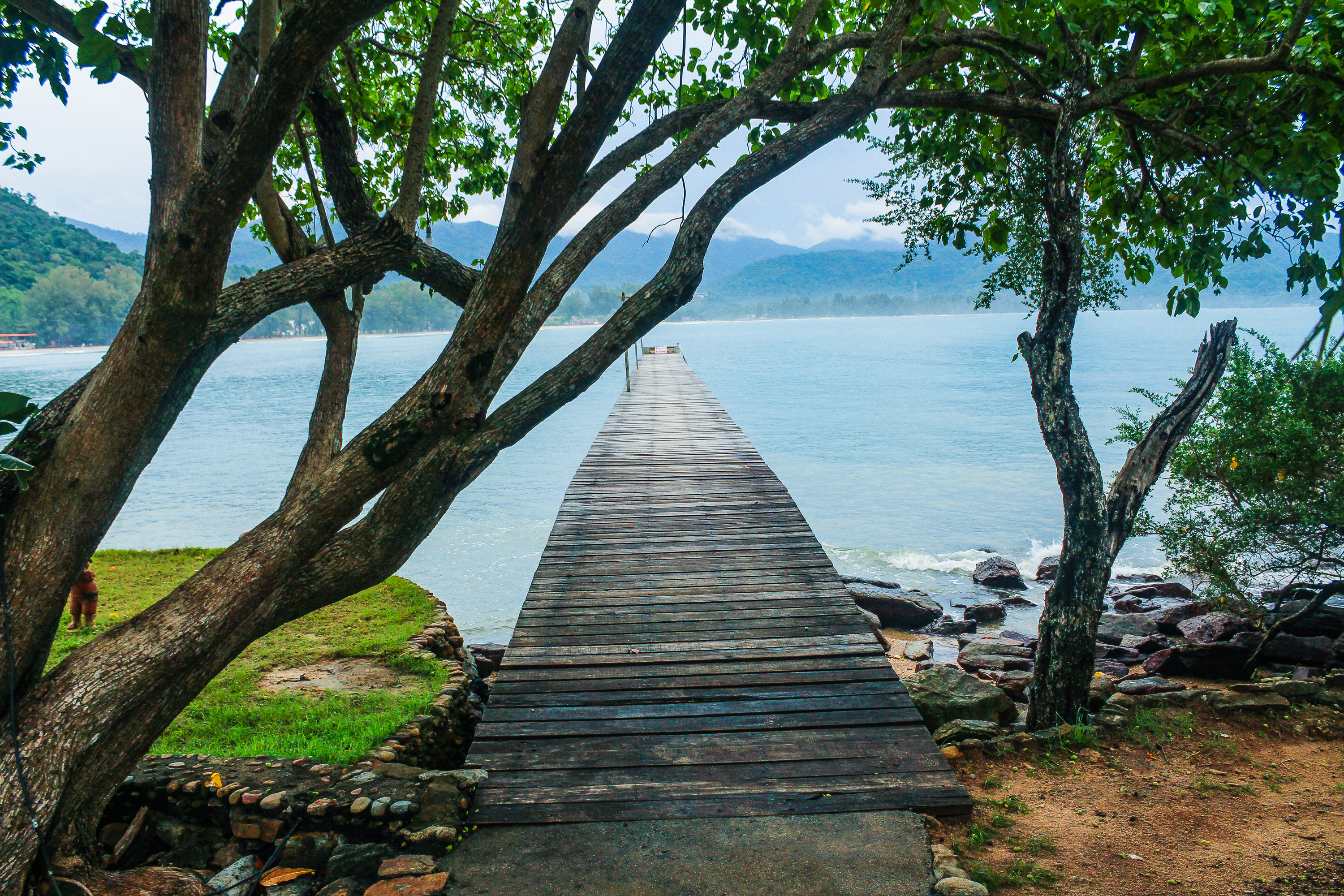 Free photo A wooden pier in Thailand