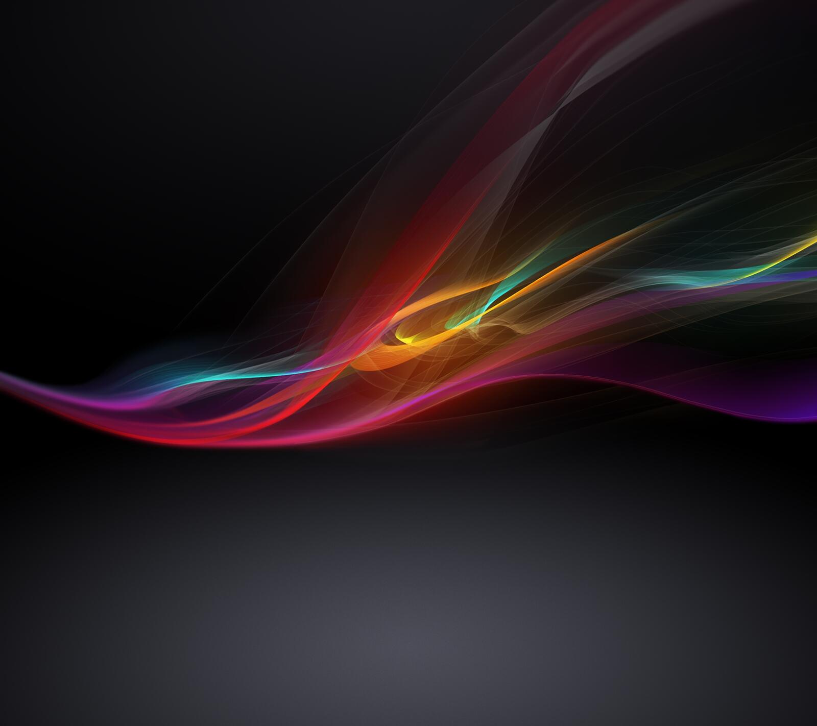 Wallpapers wallpaper colorful curves gently waves on the desktop