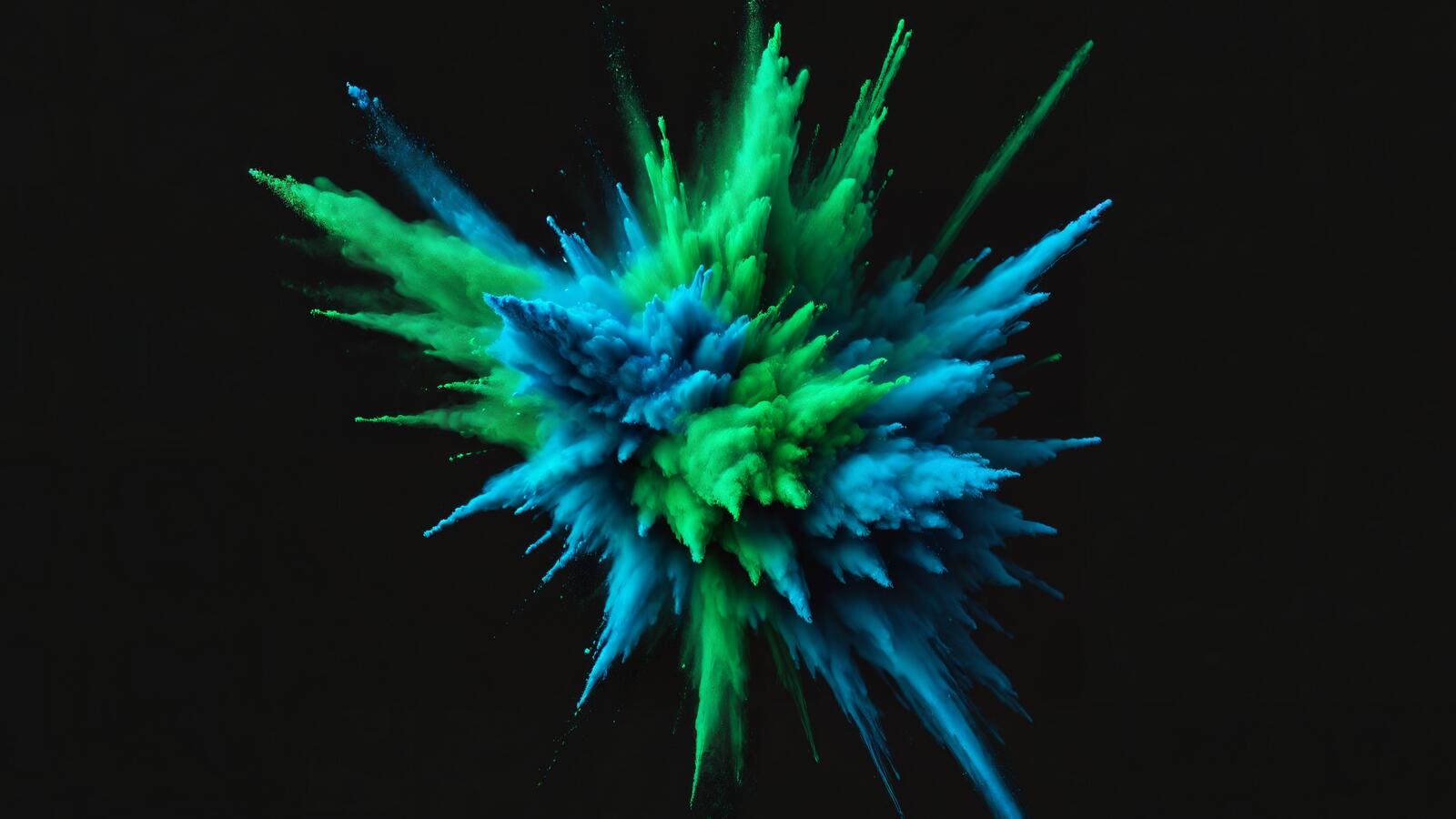 Бесплатное фото Взрыв зеленовато-голубого песка