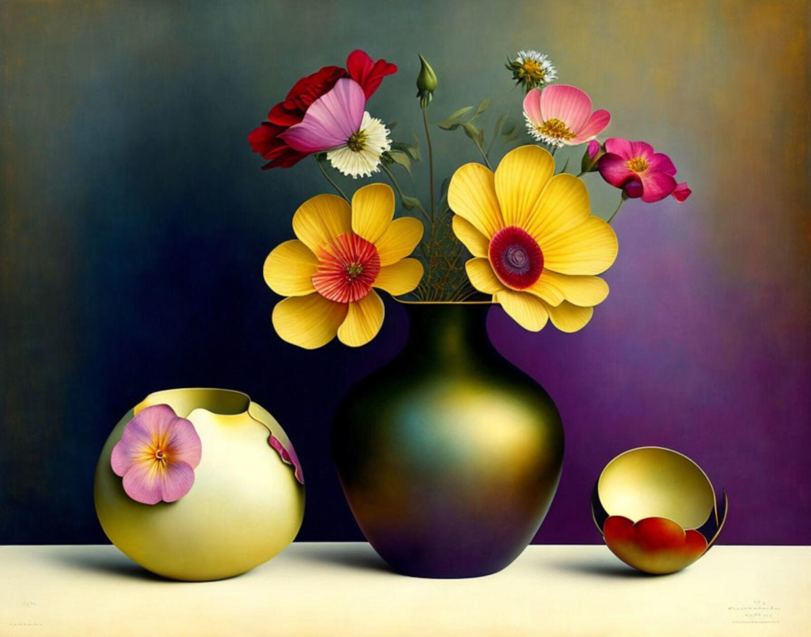 Бесплатное фото Красивая ваза с цветками
