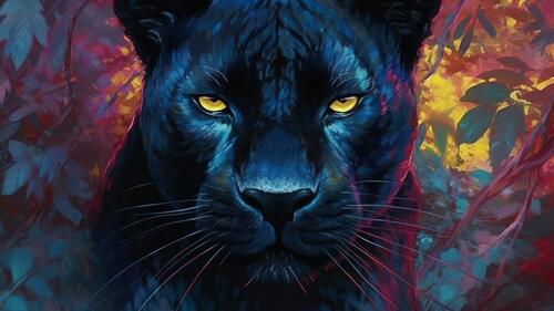 Painting a black panther