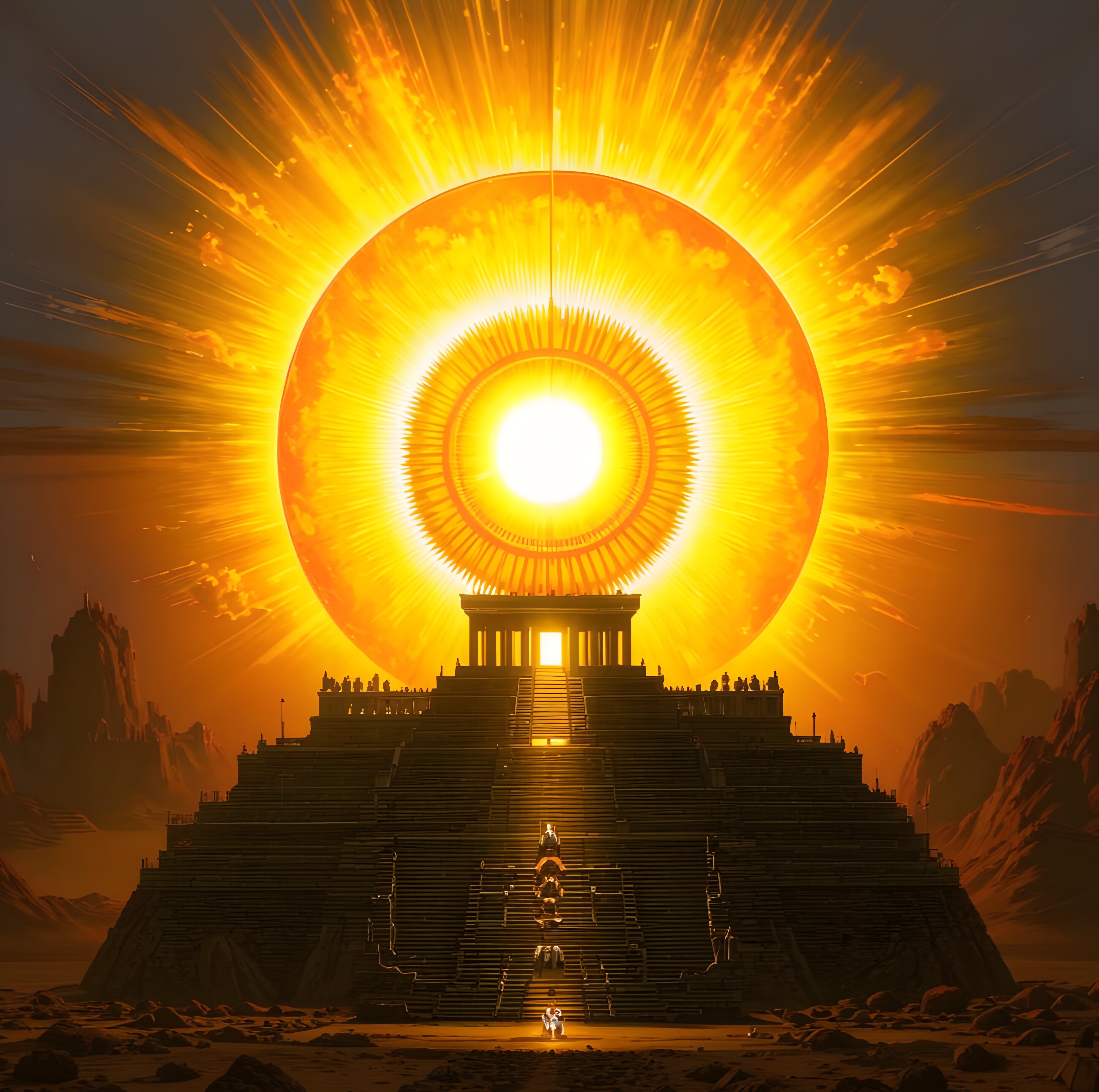 Бесплатное фото Волшебный храм солнца