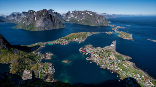 Красивые острова в Норвегии